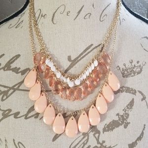 Peach 3 layer necklace